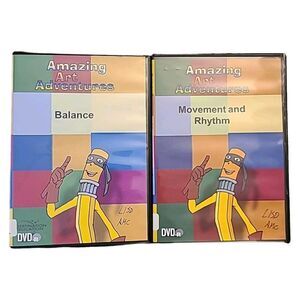 2 Amazing Art Adventures Educational DVDs Balance &‎ Movement And Rhythm
